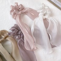 새틴 리본 롱 곱창 헤어끈 펄 스크런치