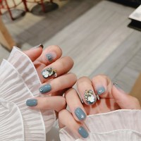 데이지블루 빅 스톤 네일 팁 스티커