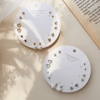 귀걸이 세트 이어링 체인 심플 데일리 일주일 하트