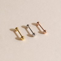 실버925 미니 데일리 바벨 볼 은 피어싱 귀걸이 3mm