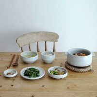 핸드메이드 담 원형 1인 혼밥 한식기세트 5P