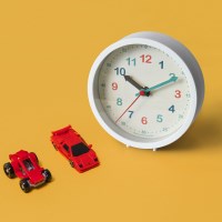 저소음 교육용 시계공부 탁상시계(화이트) 벽시계 겸용