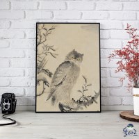 효도 부엉이그림 민화 아트 포스터 돈들어오는그림