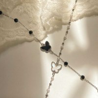 [봄밤달] 나비 체인 써지컬체인 팔찌