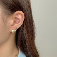 여자 심플 베이직 러블리 이어링 하트 귀걸이