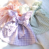 도그웨그 리본 캔디 민소매 원피스 강아지 여름 옷 나시