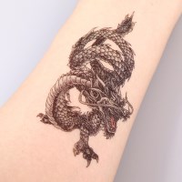 블랙 문신 타투 스티커