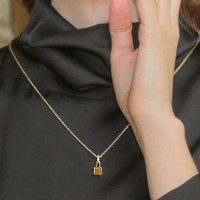 925 silver+18k gold [color vine] 호안석  네크리스
