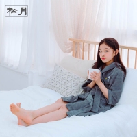 송월 스누피 유아용 후드 샤워가운 세트 1매