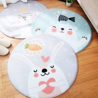 비진 카툰 애니멀 빅 원형 러그 110cm