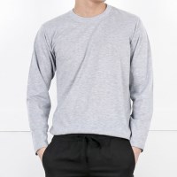 남성 남자 긴팔 티셔츠 여름 기본 라운드 긴팔 면