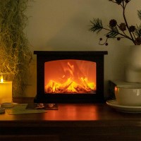 빈티지 LED 벽난로 잉크벽돌
