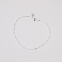 crystal_silver_neck 심플 투명 비즈목걸이