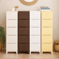 보노하우스 가든 라탄 틈새 슬림 플라스틱 서랍장 5단 수납장
