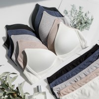 노와이어 순면 베이직 브라팬티세트 속옷 언더웨어 - d5011
