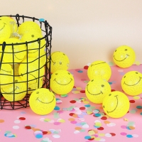 스마일 코튼볼 줄조명 무드등 차박 가랜드조명 LED 10구 20구