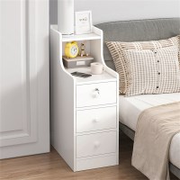침대 옆 좁은 틈새 미니 서랍장 수납함 협탁 선반  H