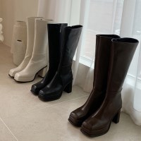 여성 겨울 데일리 스퀘어 가보시 롱부츠 WKD-11