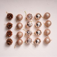 크리스마스 트리 장식 오너먼트 로즈골드 장식볼 세트 5CM 1BOX