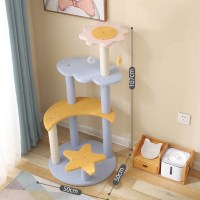 고양이 휴식처 달 별 캣 스크래쳐 캣타워 놀이터 하우스