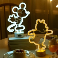 [디즈니정품]디즈니 캐릭터 LED 네온 무드등 2종 택1