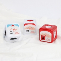 아이정 디자인 멀티탭 4구 파워큐브 USB 크리스마스 에디션