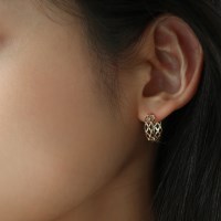 [싱글판매]14K gold one touch lace earring