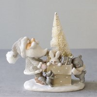 크리스마스 산타와 선물상자 장식