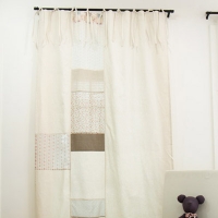 패치워크 베어 커튼