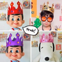 스펀지 글리터 왕관(5컬러)
