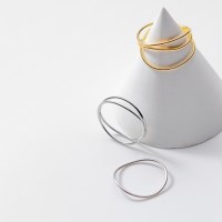 에르모사제이 R050 웨이브 실 라인 레이어드 실버 925 반지