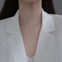 에르모사제이 N041 쁘띠 볼륨 통통 하트 팬던트 실버 925 목걸이