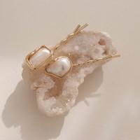 제이로렌 진주 타원 스퀘어 골드 진주실핀 H0693