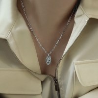 [silver 925] 앤틱 주화 코인 팬던트 드롭 체인 빈티지 목걸이