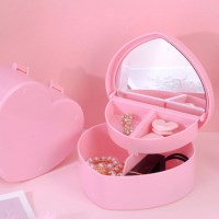 1+1 하트 디자인 미니 2단 액세서리 주얼리 정리함 보관함