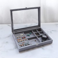 풀커버링 대형 칸칸벨벳 보석함 악세사리 보관함 정리함 케이스