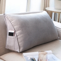 침대 등받이 삼각 허리 쿠션 솜 포함