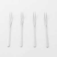 스텐 티포크 4p세트 케이크 디저트 과일포크