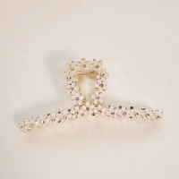 [봄밤달] 꽃송이 메탈 집게핀