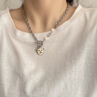 하리보목걸이 빅사이즈 써지컬스틸 잇템 진주하리보