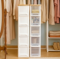 보노하우스 어반 우드상판 슬림 서랍장 5단 틈새 수납장