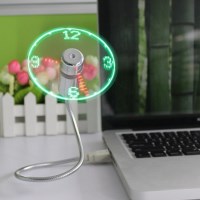 코브라형 홀로그램 휴대용 USB 미니 선풍기 시계