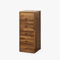 비앙카 멀바우 원목 5단서랍장