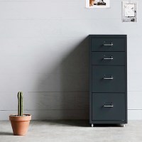 [마켓비] 이동식 철제 서랍장 서류정리 물품 정리 바퀴달린 서랍장