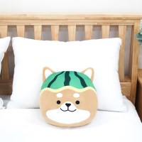 수박시바 얼굴 쿠션 캐릭터 안고자는 애착 인형 선물