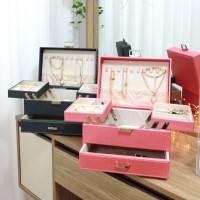 풀커버링 4단 텐클립 귀걸이 반지 악세사리 보관함 보석함 케이스