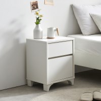 슈퍼홈 아미 화이트 2단 협탁 침실 거실