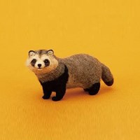 하마나카 양모펠트 너구리 DIY