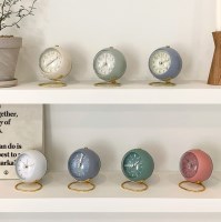 레트로 무소음 아날로그 미니 탁상 시계 2type 7color