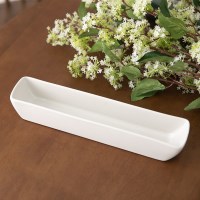 도자기 직사각 수반 28cm 조화꽃 전용 인테리어 화분 장식